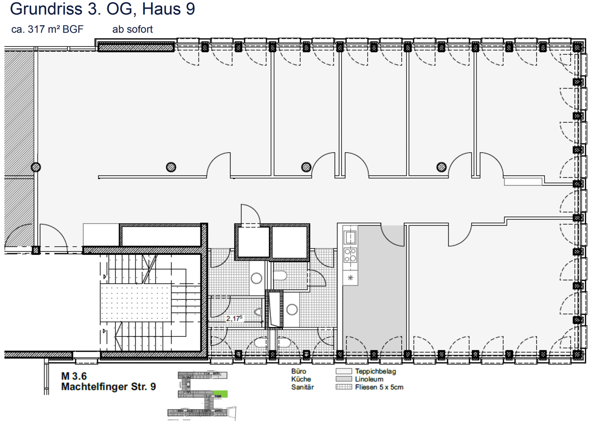 Grundriss 3. Obergeschoss (Haus 9) - 317 m²